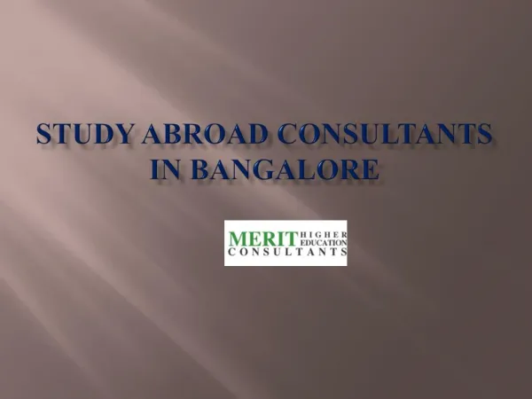Abroad education consultants in Bangalore