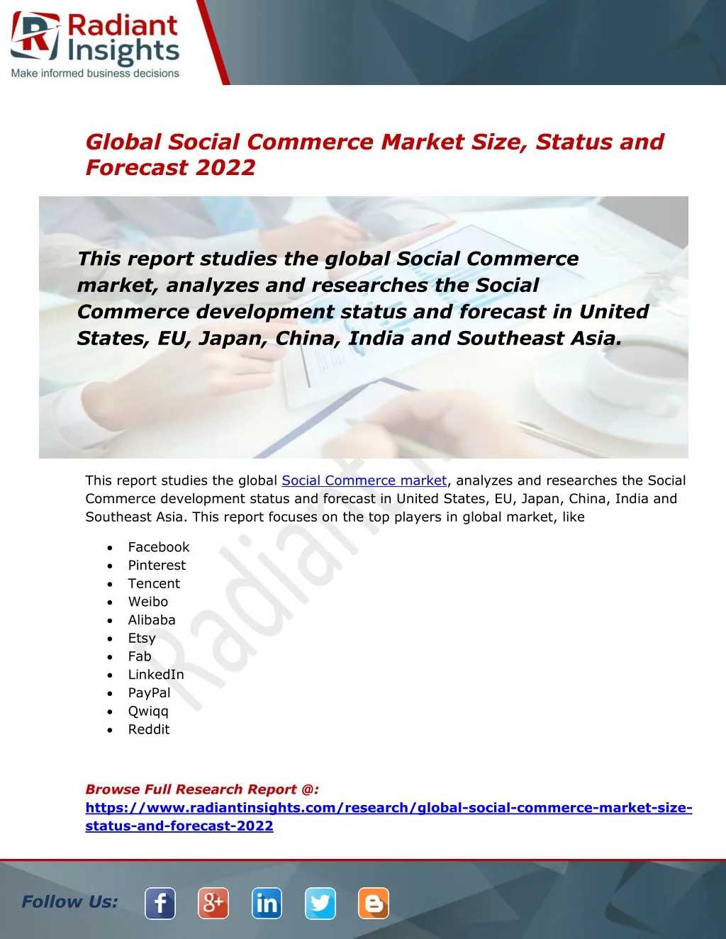 global social commerce market size status