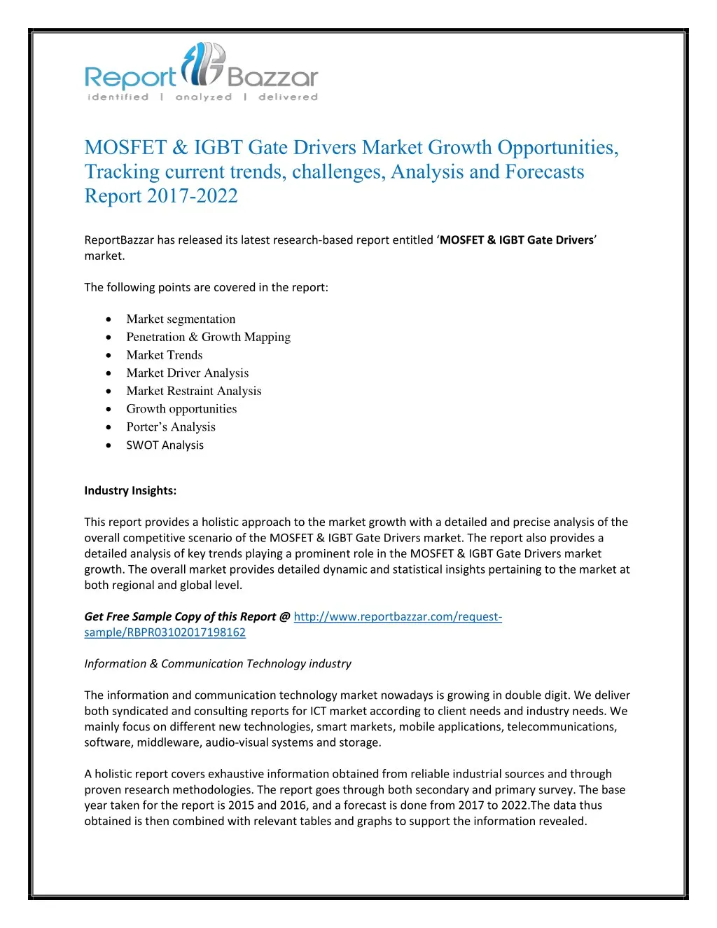 mosfet igbt gate drivers market growth