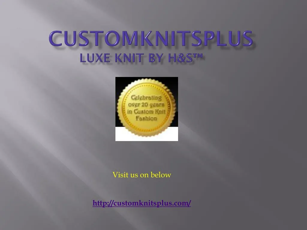 customknitsplus luxe knit by h s
