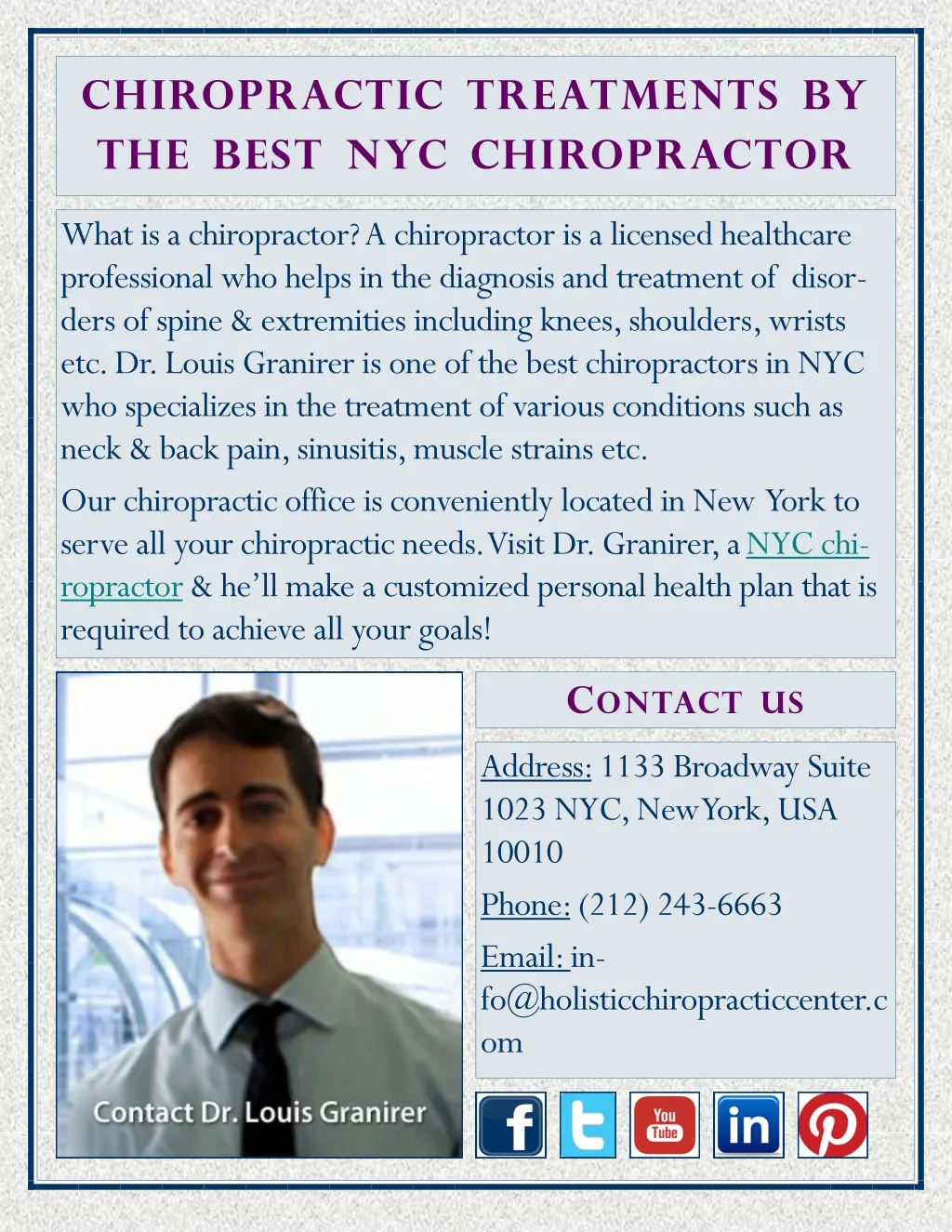 chiropractic treatments by the best