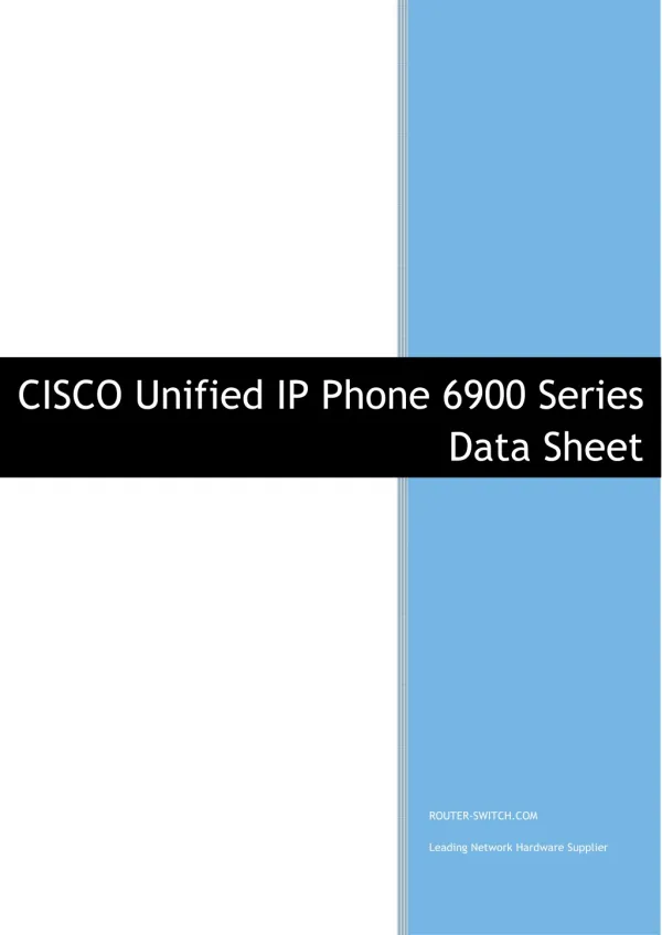 CISCO Unified IP Phone 6900 Series Data Sheet