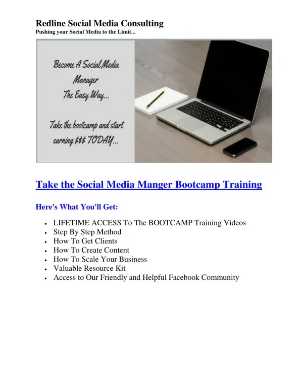 Social Media Manger Bootcamp Training