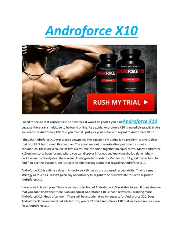 Androforce X10 - Enhances athletic performance and energy level
