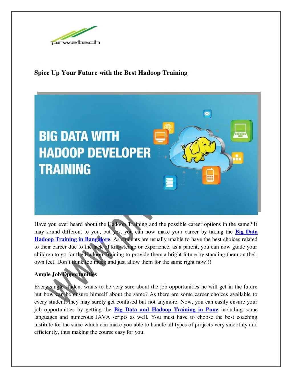 spice up your future with the best hadoop training