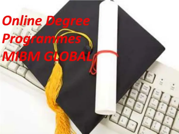 Online Degree Programmes MIBM GLOBAL
