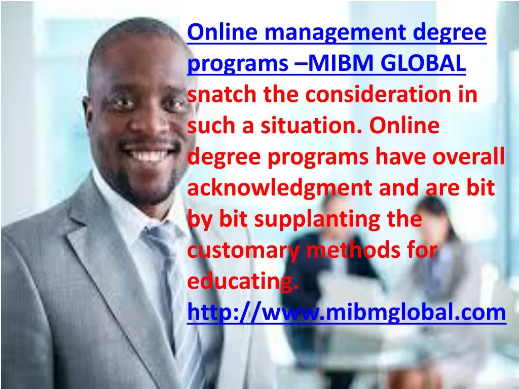 online management degree programs mibm global