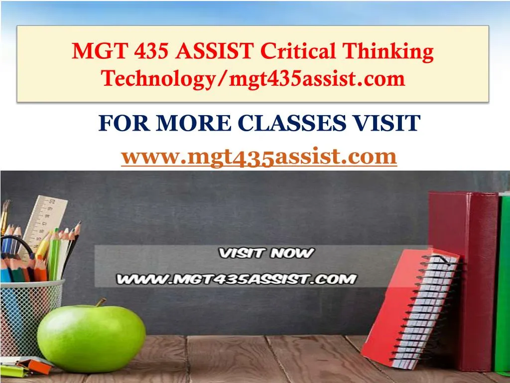 mgt 435 assist critical thinking technology mgt435assist com