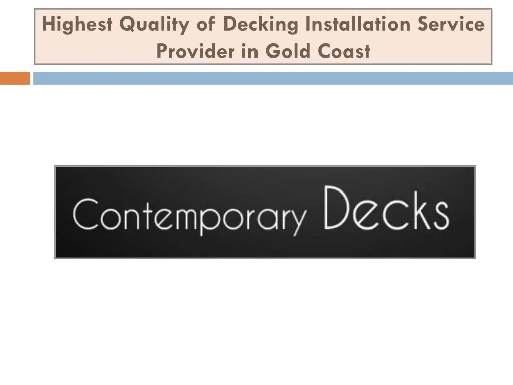 highest quality of decking installation service provider in gold coast