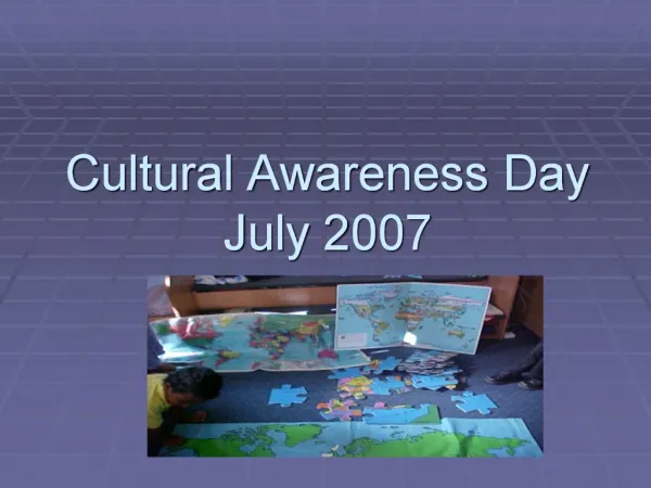 Cultural Awareness Day July 2007
