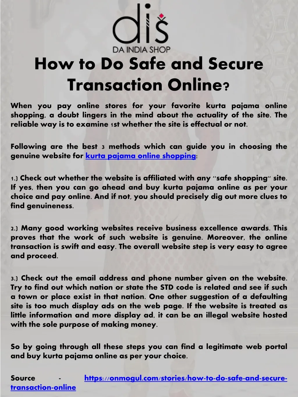 how to do safe and secure transaction online