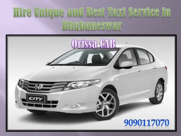Hire Unique and Best Taxi Service in Bhubaneswar