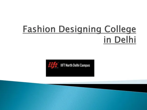 Fashion Designing College in Delhi