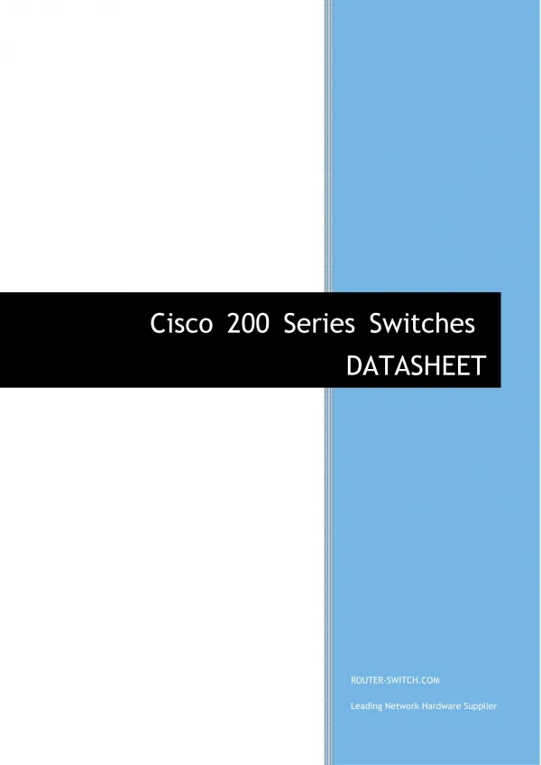 Cisco 200 Series Switches datasheet pdf