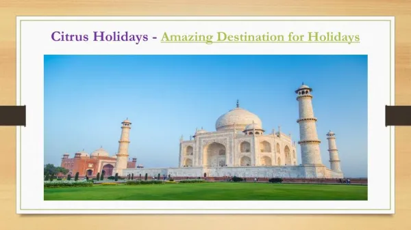 Golden Triangle Tour and Holidays | Citrus Holidays