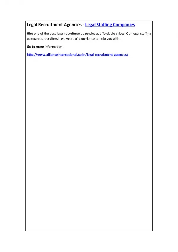 legal recruitment agencies legal staffing
