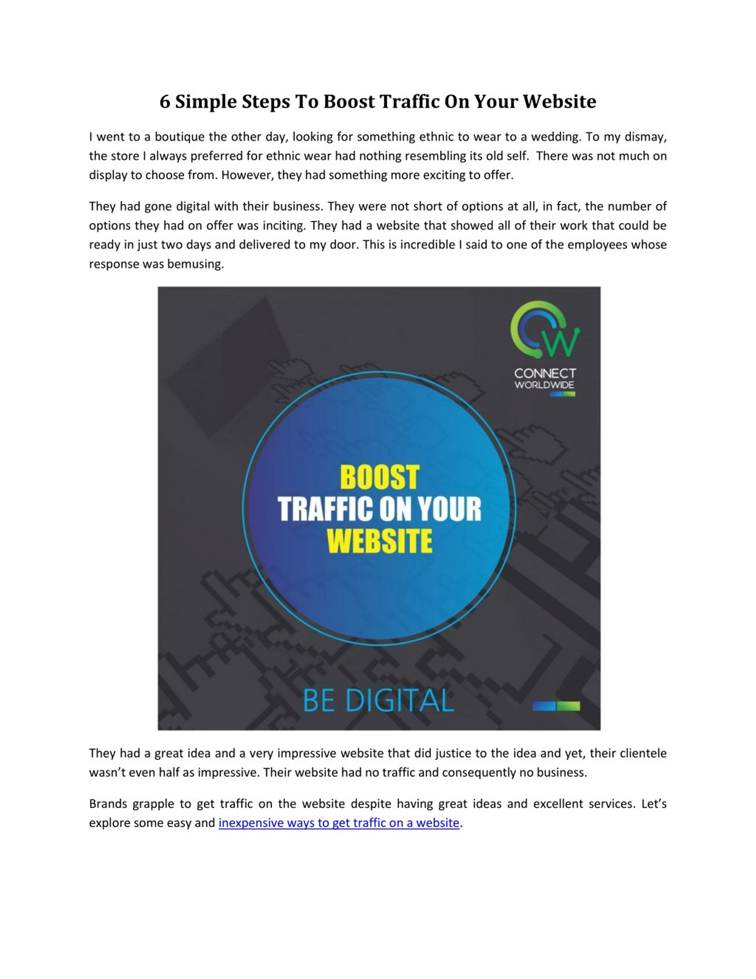 PPT - 6 simple steps to boost traffic on your website PowerPoint ...