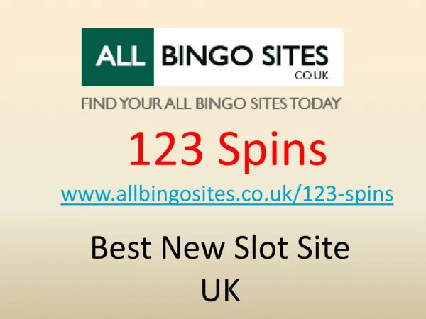123 Spins | Best New Slot Site UK