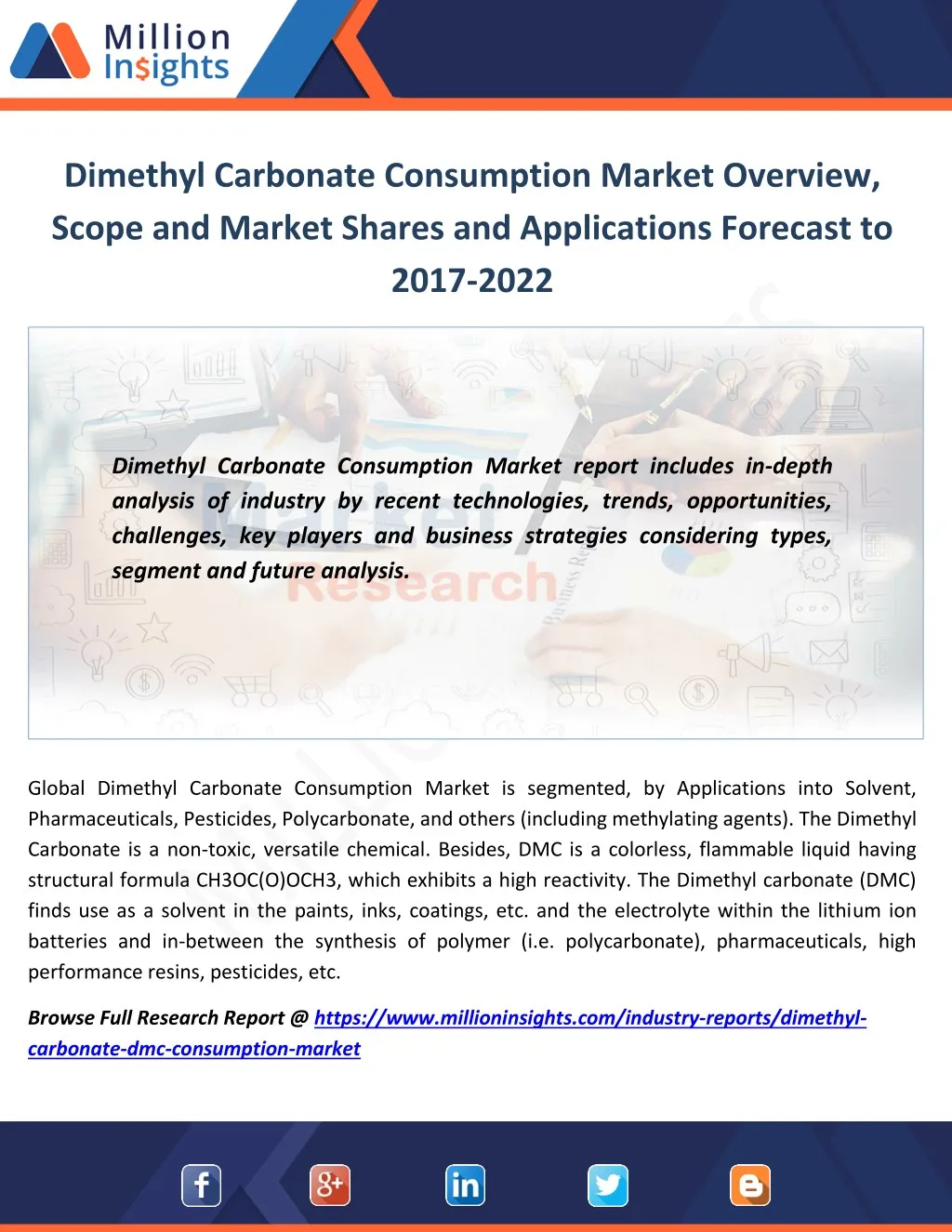 dimethyl carbonate consumption market overview