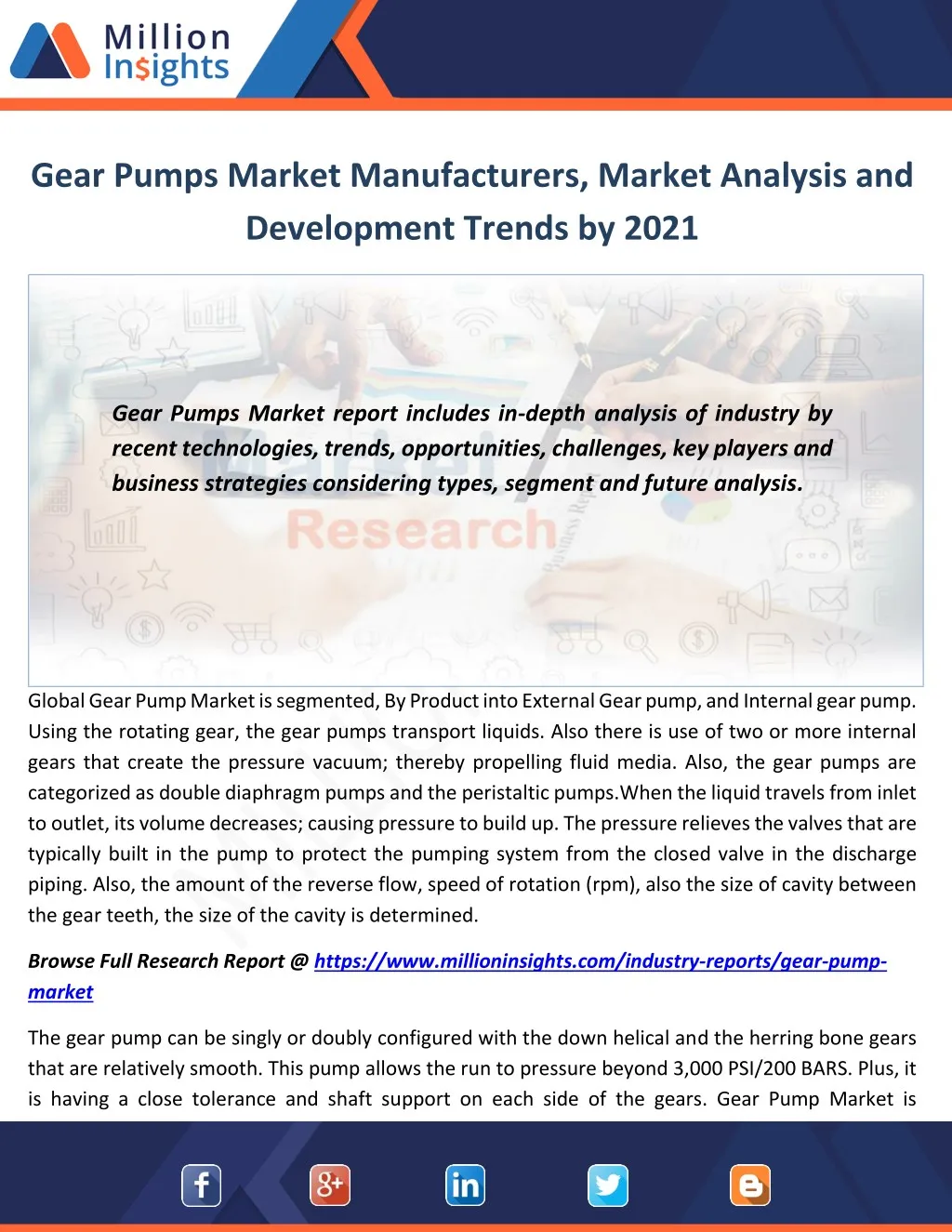 gear pumps market manufacturers market analysis