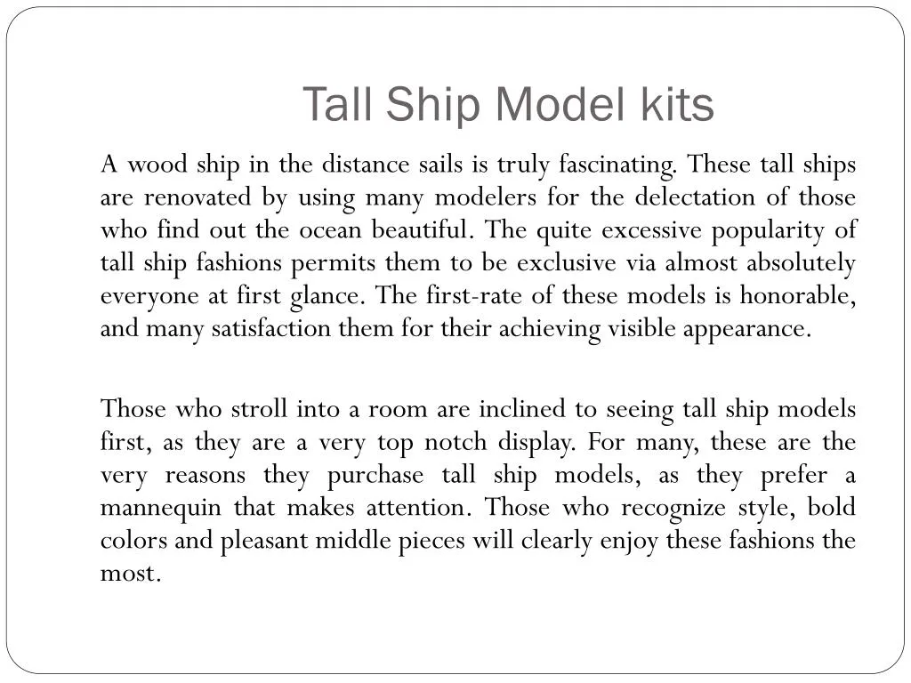 tall ship model kits