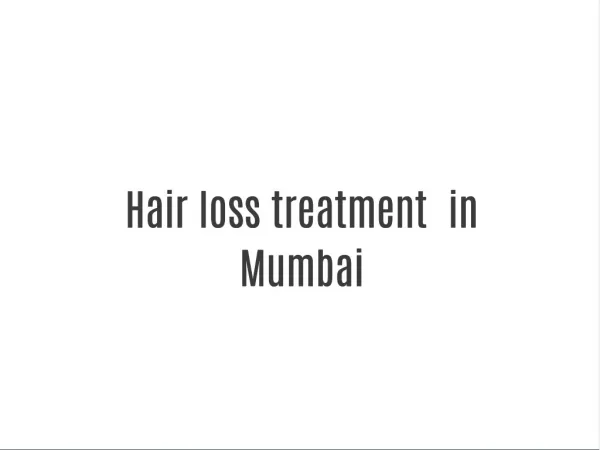 Hair transplant centres in Mumbai