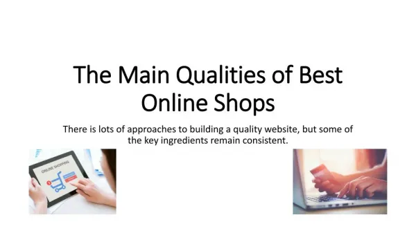 The Main Qualities of Best Online Shops