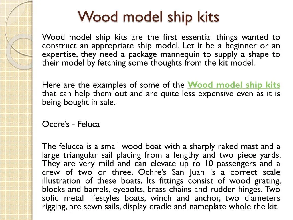 wood model ship kits