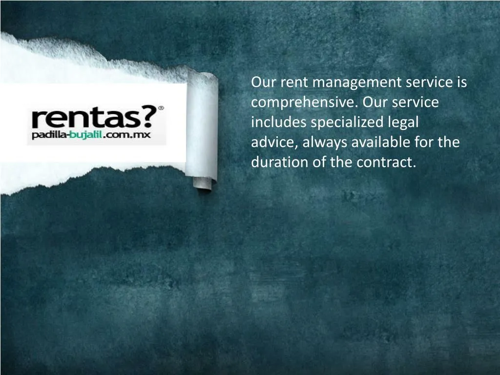 our rent management service is comprehensive