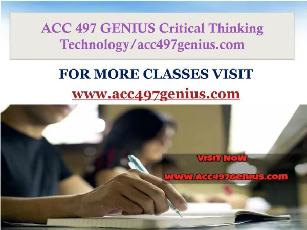 ACC 497 GENIUS Critical Thinking Technology/acc497genius.com