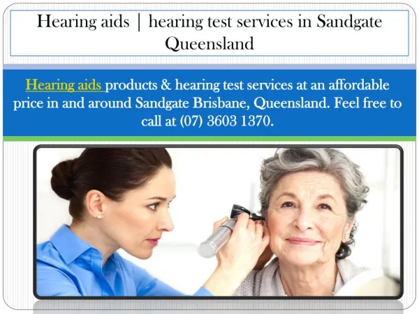 Hearing aids | hearing test services in Sandgate Queensland