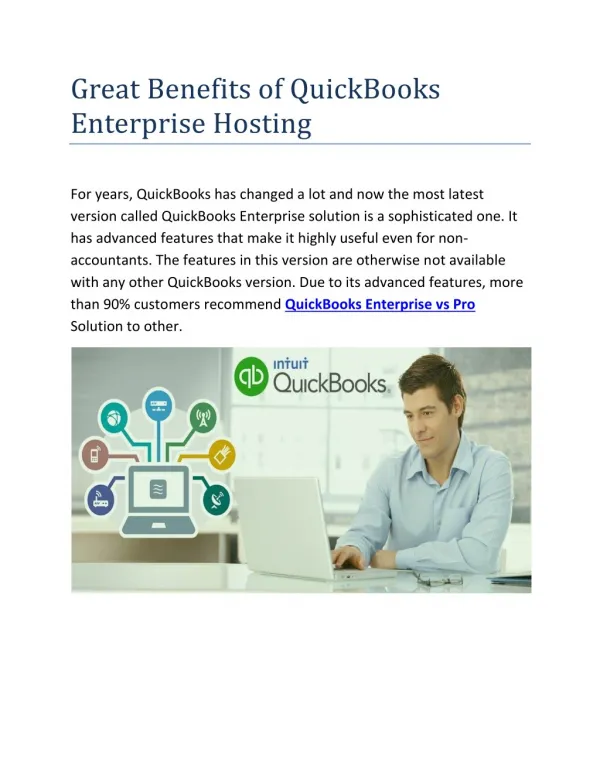 Great Benefits of QuickBooks Pro Hosting
