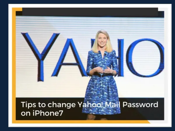Tips to change Yahoo! Mail password on iPhone7