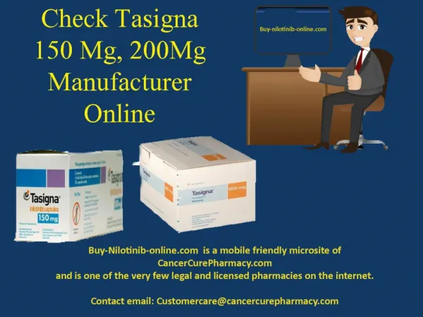 Check Tasigna 150 Mg, 200mg Manufacturer Online