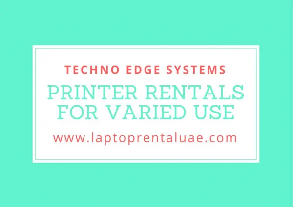 Printer Rental in Dubai,UAE and Rent Printer
