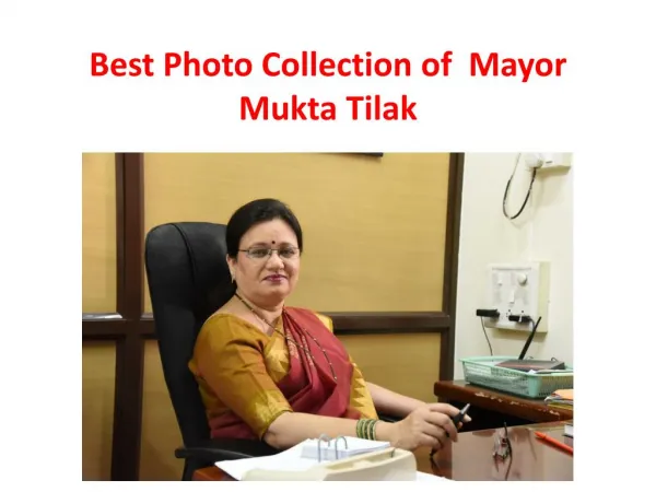 Pune's First Bjp Mayor- Mukta Tilak Great Politician