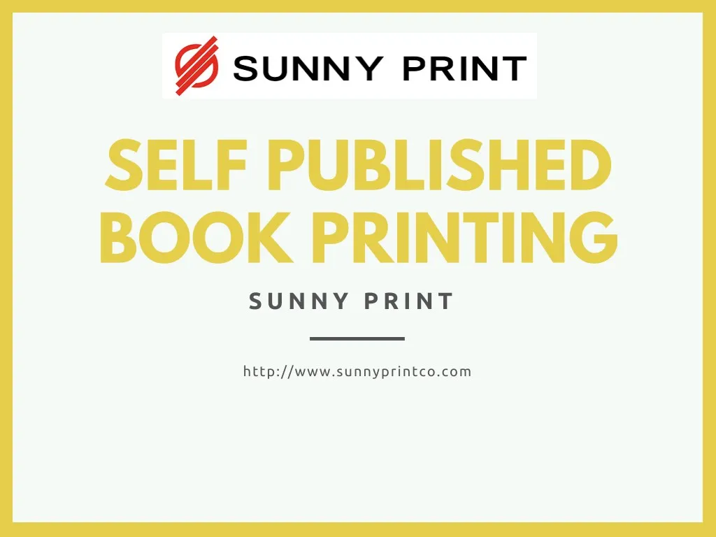 self published book printing sunny print