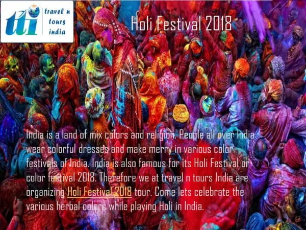 Holi Festival 2018