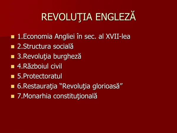 Revolutia engleza