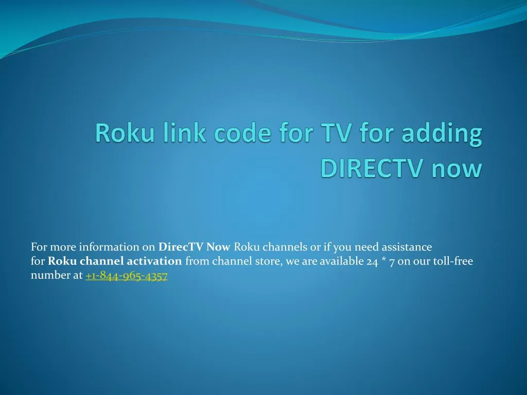 roku link code for tv for adding directv now