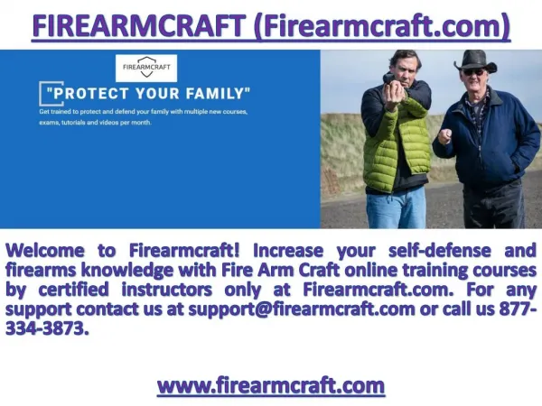 Firearmcraft! Increase your self-defense and firearms knowledge