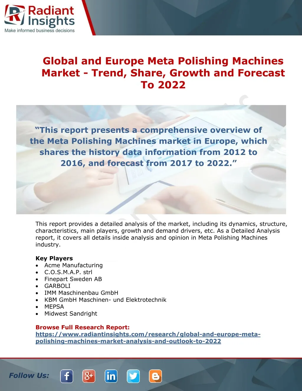 global and europe meta polishing machines market