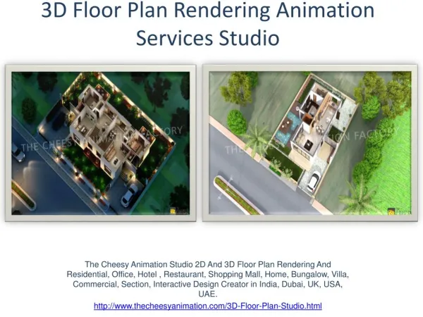 3D Floor PlanRendering Animation Services Studio
