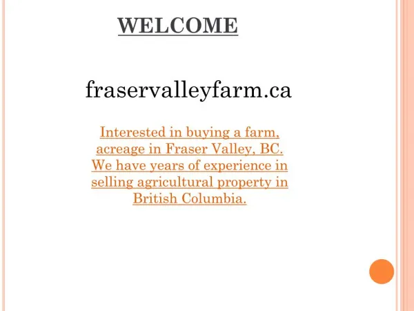 Abbotsford farms for sale