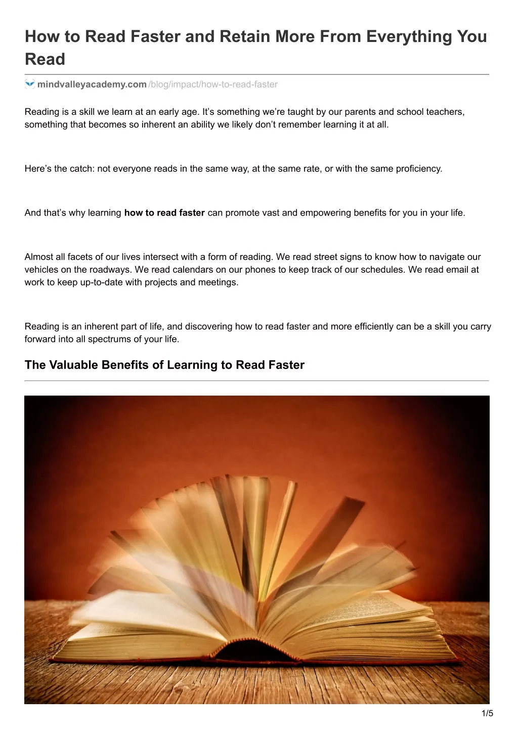 how to read faster and retain more from