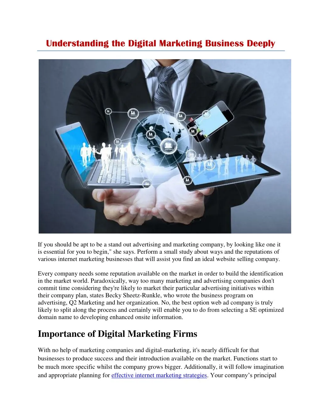 understanding the digital marketing business