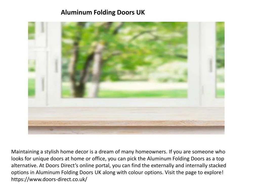 aluminum folding doors uk