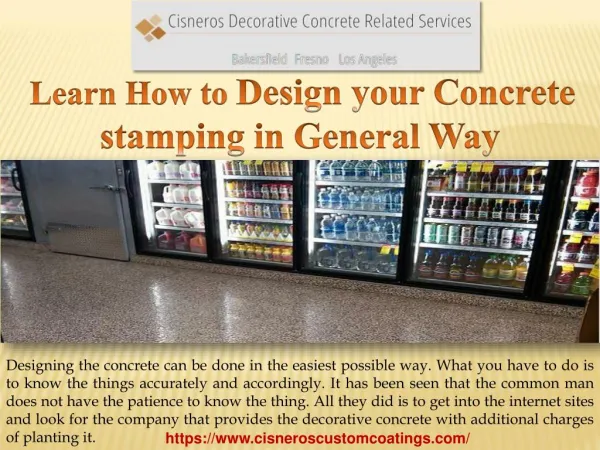 Learn How to Design your Concrete stamping in General Way