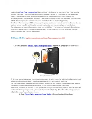 iPhone 7 plus waterproof case, best iphone 7 plus waterproof case, best iphone 7 waterproof case