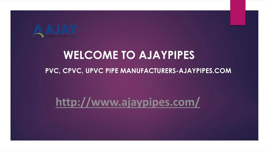 welcome to ajaypipes